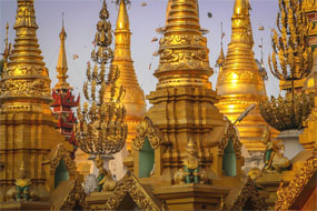 Myanmar, Schwedagon Pagode in Yangon