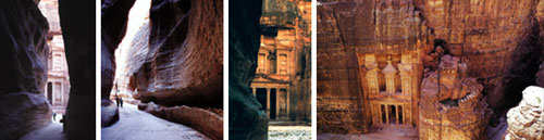 Bildersammlung zu verschiedenen Motiven von Petra, Jordanien
