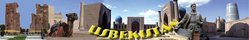Bildüberschrift zeigt historische Gebäude in Usbekistan