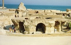 Tunesien Carthago, Ruine am Meer